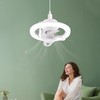 Socket Fan Light Small Ceiling Fan with Light Remote 360°