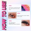 Mixed Color False Eyelashes (240pcs/set), Natural Eyelash Extension Curl Eyelashes,