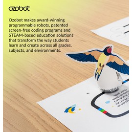 Ozobot Color Coding Markers, Color Variety for Creative STEM Education, Classroom & Home, Enhances Problem Solving & Critical Thinking Skills, Suitable for Ages 6+, Dual-Sided, 5 Pack