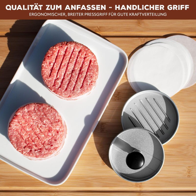 bremermann Burger Press // Includes 50 x Non-Stick Dividers //