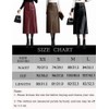 SUNYUESTAR Long Leather Skirts for Women Casual High Waisted Fall