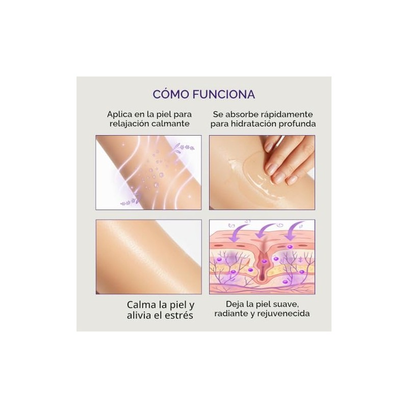 Majestic Aceite de masaje de lavanda pura, aromaterapia relajante, 8