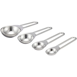 Pearl Metal Easy Wash Stainless Steel Compact Measuring Spoon, Set of 4 C-8673