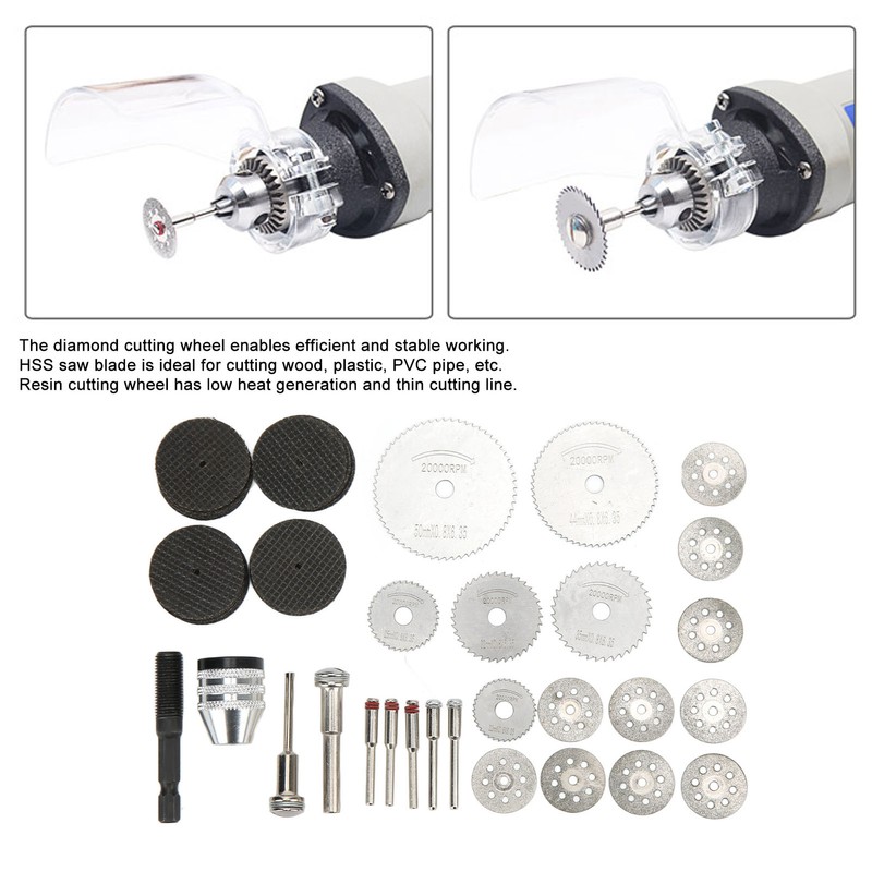 60Pcs Cutting Disc Wheel Cutter Rotary Tool Circular Saw Blade