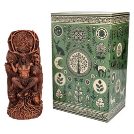 Figuren Shop GmbH Cernunnos - Hand Painted Polyresin Sculpture of Celtic God Mystic Statue 23cm Height