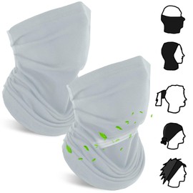 iewrtcin Pack of 2 Breathable, Windproof and Ski Mask Scarf Face Covers for Winter Thermal Outdoor Cycling Ski Motorcycle Running, lightgrey, Unit size