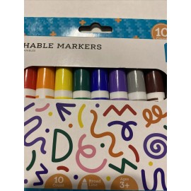 Pen + Gear Washable Markers Pen+Gear Nontoxic, 10ct. Broad Lines Ages 3+ New In Box