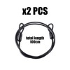 2 PCS Cable Lock, Wire Rope with Eyelets, Wire Rope