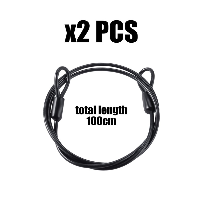 2 PCS Cable Lock, Wire Rope with Eyelets, Wire Rope
