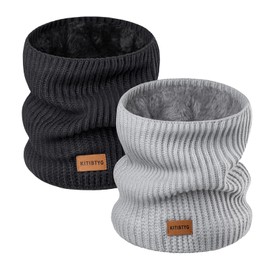 KITIBTYG Winter Neck Gaiters & Scarf Wrap,Winter Fleece Neck Warmer Face Ski Mask for Men &Women Windproof Gift