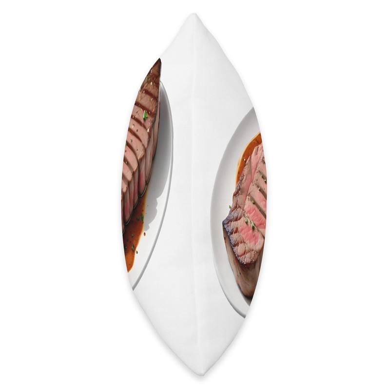 New York Strip Steak Throw Pillow