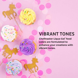 Chefmaster Deep Pink Liqua-Gel® Food Coloring | Vibrant Color | Professional-Grade Dye for Icing, Frosting, Fondant | Baking & Decorating | Fade-Resistant | Easy-to-Use | Made in USA | 0.70 oz