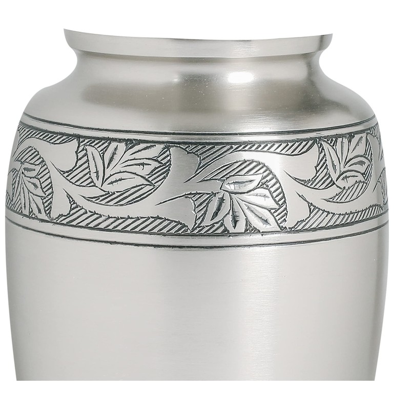 Lightnpro Pewter Cremation Urn for Human Ashes Adult, Hand Crafted