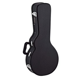 Ortega Guitars F-Style Mandolin Economy Hardshell Case-15 mm Velvet Padding-Black w/Chrome Hardware (OMCSTD-F)