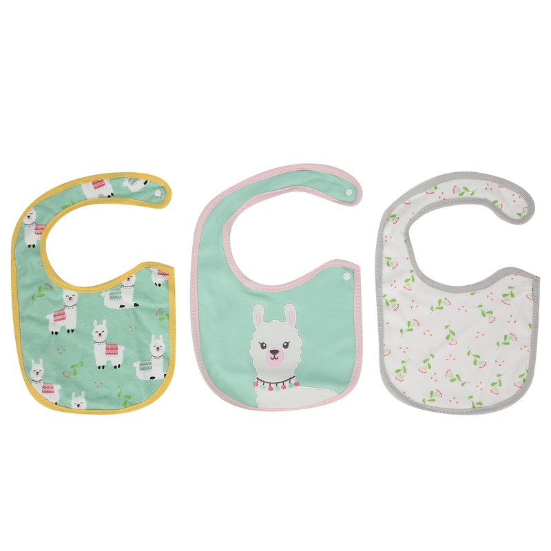 3Pcs Insular Baby Cotton Bibs Cotton Cartoon Print Pattern Eating