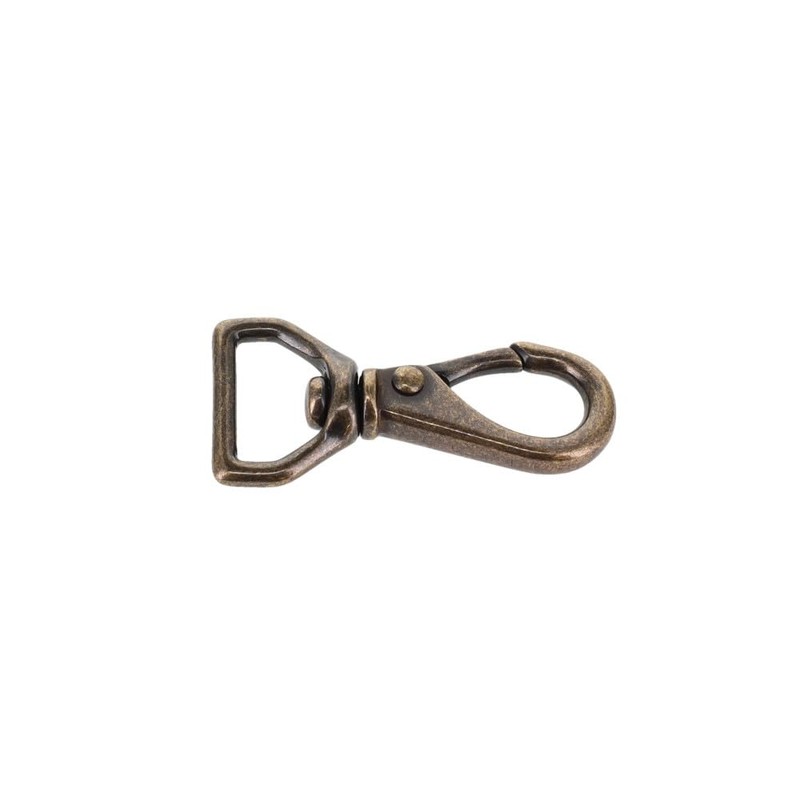 Buckleguy.com 220 Antique Brass, Mini Swivel Lever Snap, Solid Brass-LL,