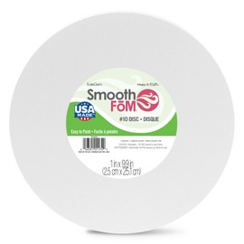 FloraCraft SmoothFōM Disc 1 Inch x 9.9 Inch White