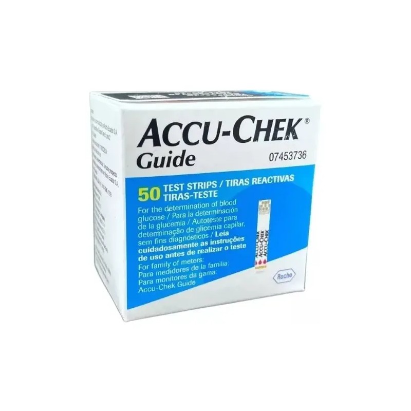 Accu Check Guide Tiras Reactivas De Glucosa 50 Pzas