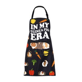 BNQL Guinea Pig Apron Guinea Pig Lovers Gifts Cute Guinea Pig Gifts In My Guinea Pig Era Gardening Baking Apron With Pockets