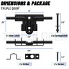 TRIPLE DEER Heavy Duty Sliding Bolt Gate Latch with Padlock