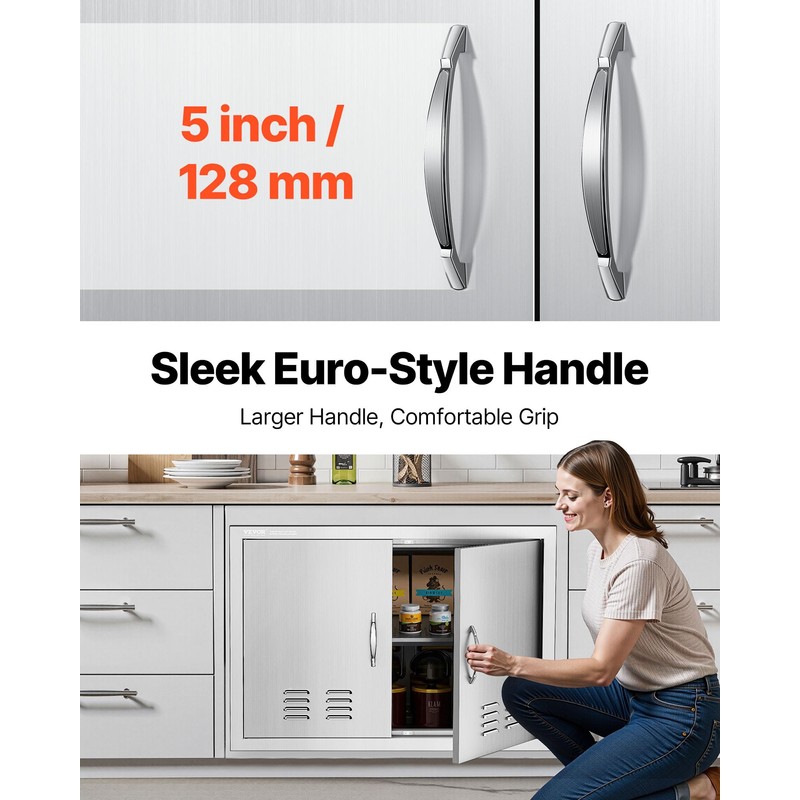 VEVOR Outdoor Kitchen Doors, 30W x 21H Inch, 304 Stainless