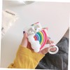 jojofuny 3pcs Cartoon Rainbow Wireless Earphone Cover Protective Case for