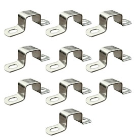 RITUIPIO 10 pcs 25 mm×25 mm Square Pipe Strap 304 Stainless Steel Square Conduit Strap Heavy Duty Tube Strap Clamp for 1"×1" Square Pipe