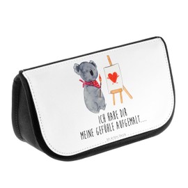 Mr. & Mrs. Panda Koala Artist Cosmetic Bag Gift Makeup Bag Love Proof Toiletry Bag Koala Bear Toiletry Bag Cosmetic Bag, neutral, Hand Drawn