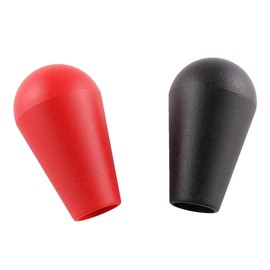 E-outstanding - 2 piezas de repuesto con forma de gota de agua de estilo americano para Arcade1up/Zippy/SANWA/SEIMITS Joystick (1 rojo + 1 negro)