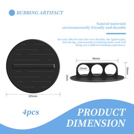 WOUYTPE 4 Stück Silikon Duschbürste, Badepeelungsbürste, Duschbürste Silikon für Frauen, Männer usw. Beim Schrubben Lässt Sich der Schlamm Leicht Abschrubben (Ohne die Haut zu Verletzen)