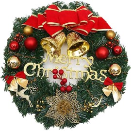 JUTOSU Luxury Edition Christmas Ornament, Christmas Wreath, Entrance Wreath, Wall Hanging, Christmas Wreath, Xmas Decoration, Christmas Decoration, New Year Decoration, Garland, Garden Decoration,