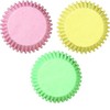 WILTON(ウィルトン) ベーキングカップ ライトピンク、ライトイエロー、ライトグリーン 5.0cm ペーパーカップ 415-394 75個セット