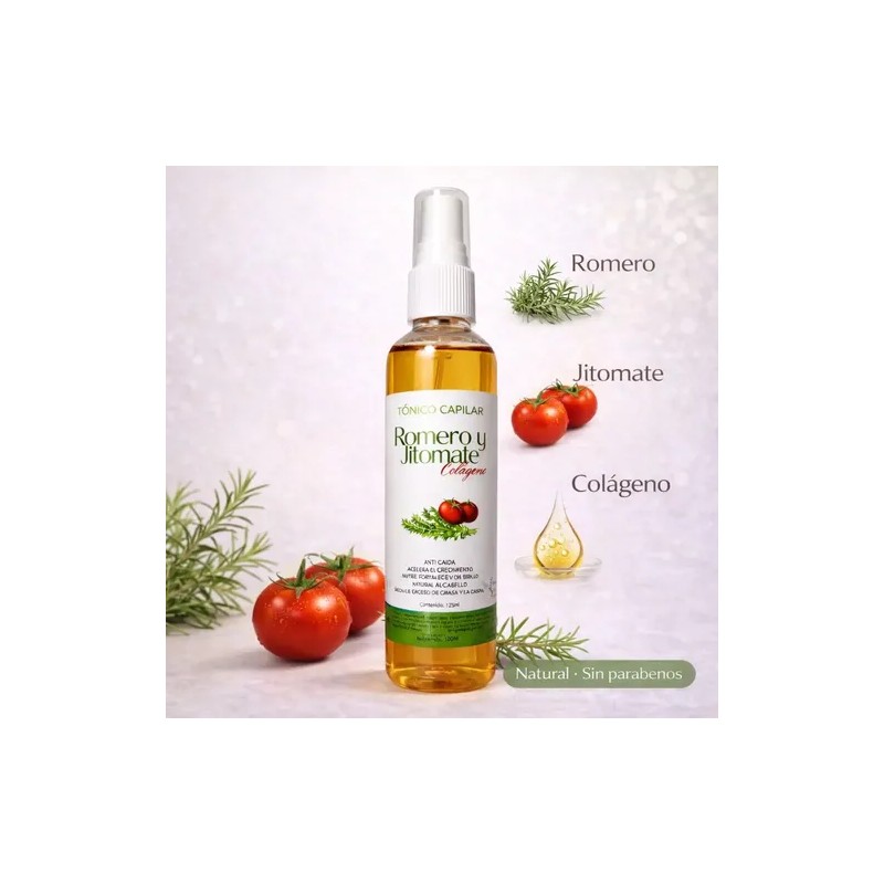 Tónico Capilar Romero Jitomate Colágeno 125ml Anticaida
