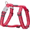 Red Dingo Dog Harness Design, Flying Bones, Red, LARGE 25mm