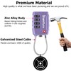 SharkByte TSA Approved Suitcase Locks - 4 Digit Security Travel