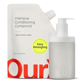 OurX Intensive Conditioning Compound 300ml (with Dispenser) – Deep Hair Mask for Curly, Frizzy & Coily Hair | Hydrating Mask with Squalane & Peptides for Repair, Moisture & Definition