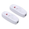 BuxiuGK 2 Pcs Inline Light Switch,AC 250V 10A Low Profile