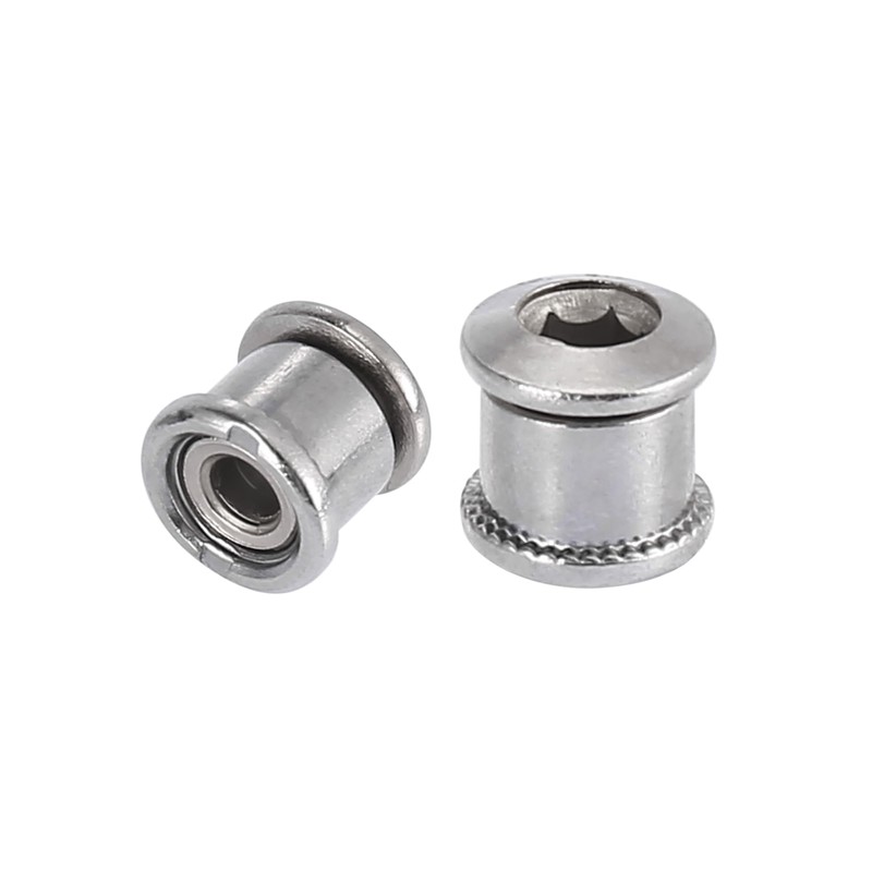 X AUTOHAUX 10pcs Silver Tone 8.5mm Chainring Nuts Road Bicycle