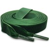 WEGOODZF Flat Wide Velvet Shoelaces: 2 Pairs 1.6CM Single Side