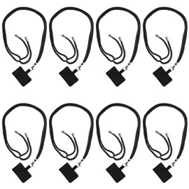 ELANE 8 Pieces Cell Phone Holder Around Neck,Adjustable Crossbody Phone Strap,Cell Phone Lanyard Crossbody Phone Lanyard (Black)