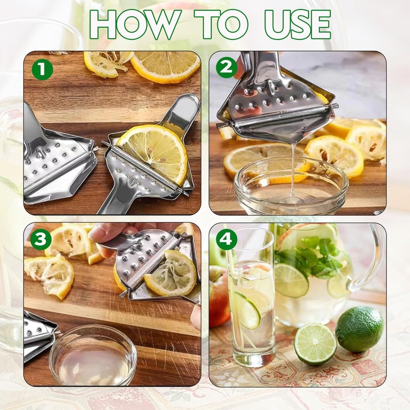 Stainless Steel Manual Juicer 4 PCS