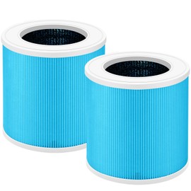 Can-Meageren Replacement HEPA Filter Compatible With Gonrair GL-K802 Air Purifier, H13 True HEPA Air Cleaner 360° 3-stage Filtration, 3-in-1 High-efficiency (2-Pack)