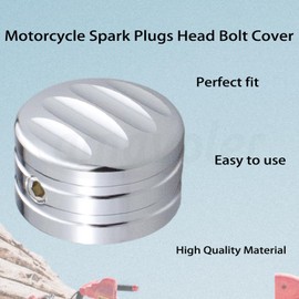 4Pcs Motorcycle Spark Plugs Head Bolt Cover for Harley Sportster Twin Cam Big Twin Dyna CVO (Chrome)