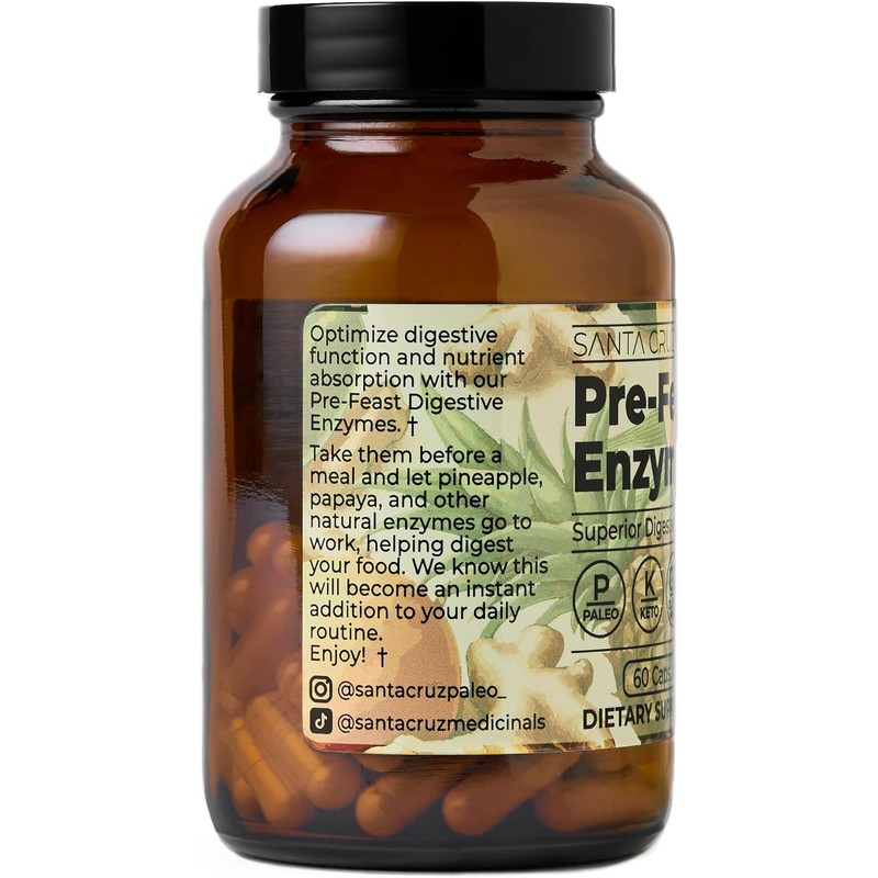 Santa Cruz Paleo Enzimas digestivas antes de la comida