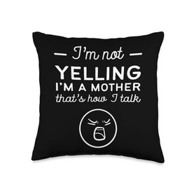 Mom Talk Shout, Gossip, Angry Mom Talkative Woman Throw Pillow, 16x16, Multicolor