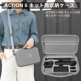 Osmo Action 6 Carrying Bag, Compatible with Osmo Action 6 Storage Case, Shockproof, Surface Waterproof, Storage Bag, Large Capacity Camera Bag, Action 6 Accessories