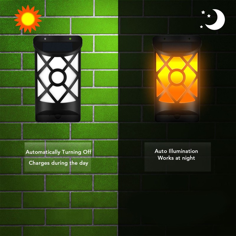 Flames Solar Outdoor Light Outdoor Motion Sensing LED Solar Powered
