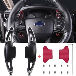 JHO Paleta de extensión para volante de coche para Ford Explorer 2020 2021 Base XLT Limited Platinum accesorios interiores (negro)