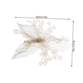 Vaguelly 2pcs Crystal Style Green Leaf Hair Clip Lightweight Headdress Accessory for Weddings Parties Special Occasions Durable Design for Comfortable Wear