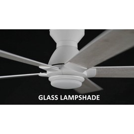 Carro 52 Inch Flush Mount Ceiling Fan without Lights, White Ceiling Fan with Remote, 10-Speed Reversible DC Motor, 5 Dual Finish Blades, 3 Light Colors Dimmable LED, for Bedroom